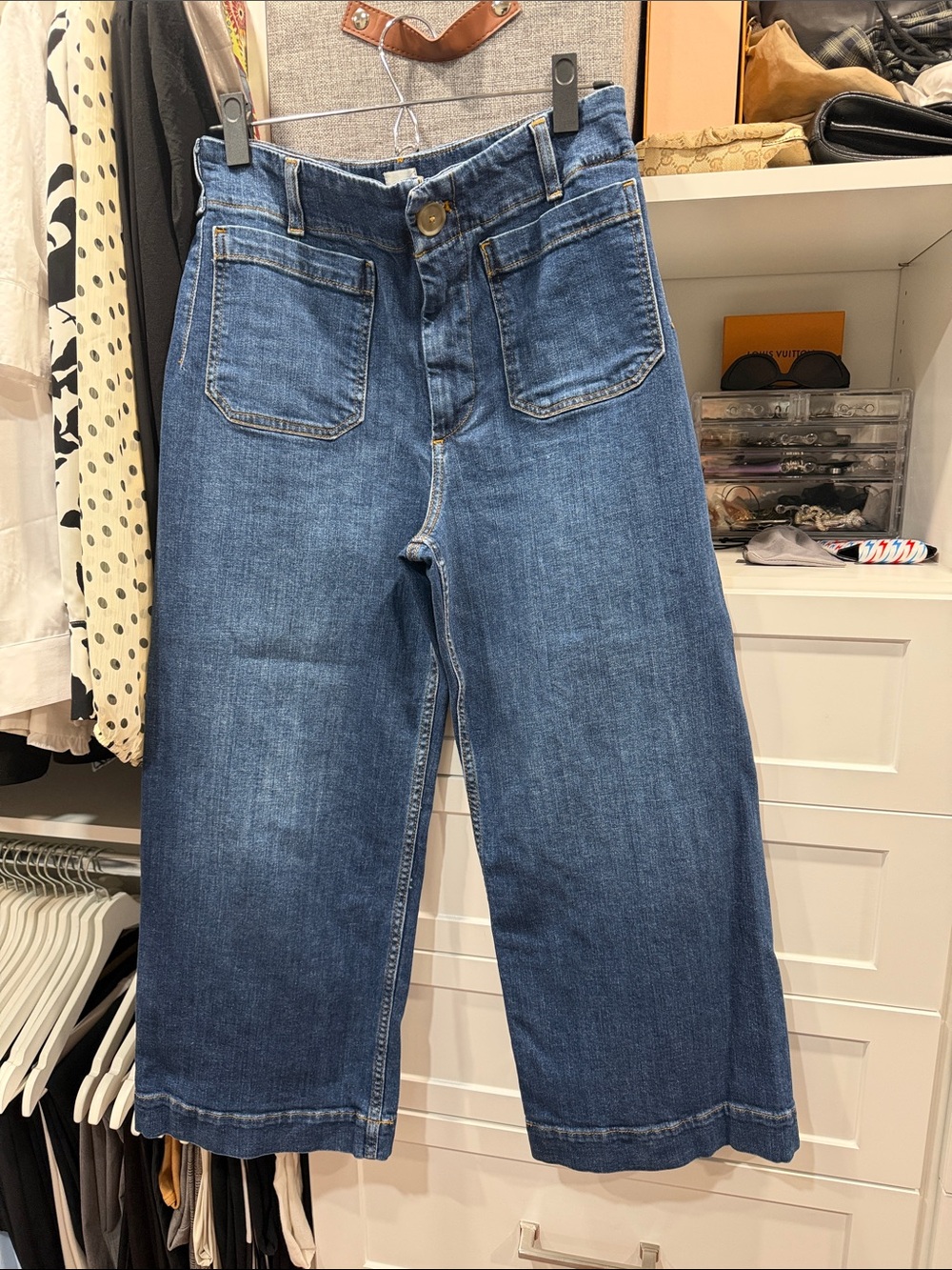Maeve High-Rise Wide-Leg Women’s Jeans in Medium Blue